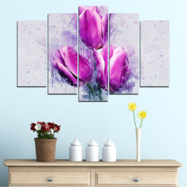 Flowers, Spring, Flower, Garden, Bouquet, Flora, Leaf, Tulip, Plant, Purple, Blossom, Bloom, Pink, Petals, Floral, Petal, Botany, Watercolor, Magnolia