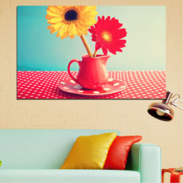 Flowers, Spring, Flower, Daisy, Garden, Summer, Flora, Sunflower, Kitchen, Decoration, Colorful, Leaf, Plant, Blossom, Orange, Yellow, Bloom, Pink, Saucer, Floral, Pollen, Petal
