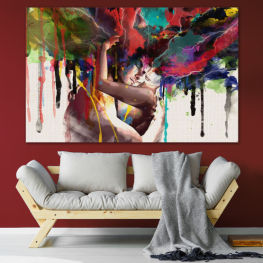 Woman, Abstraction, Modern, Light, Decoration, Colorful, Color, Design, Artistic, Man, Style, Shape, Pattern, Acrylic, Texture, Backdrop, Wallpaper, Grunge, Paint, Painting, Graffito, Painter