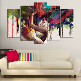 Woman, Abstraction, Modern, Light, Decoration, Colorful, Color, Design, Artistic, Man, Style, Shape, Pattern, Acrylic, Texture, Backdrop, Wallpaper, Grunge, Paint, Painting, Graffito, Painter