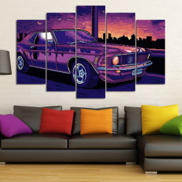 Art, Retro, Car, Automobile, Motor, Vehicle, Road, Luxury, Auto, Transport, Drive, Speed, Transportation, Power, Wheel, Motor vehicle, Fast, Tire, Grille, Grate, Racer, Beach wagon