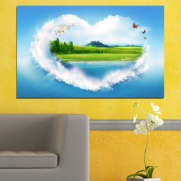 Landscape, Nature, Spring, Lake, Summer, Sunlight, Collage, Meadow, Horizon, Heart, Grass, Field, Clouds, Cloud, Land, Weather, Country, Rural, Countryside, Cloudy, Cloudiness