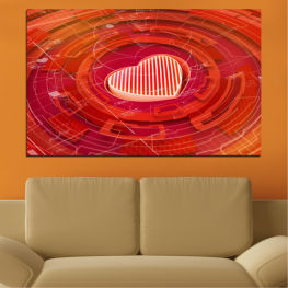 Abstraction, Light, Heart, Graphic, Wave, Design, Lines, Circle, Futuristic, Motion, Shape, Pattern, Texture, Digital, Backdrop, Wallpaper, Fractal, Coil, Curve, Maze