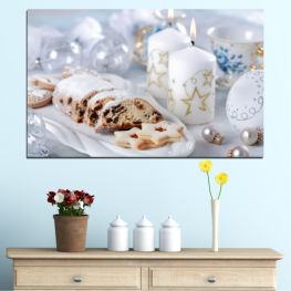 Decoration, Fresh, Drink, Food, Candle, Christmas, Breakfast, Delicious, Holiday, Pastry, Gourmet, Tasty, Dessert, Plate, Cake, Sweet, Cream, Sugar, Snack, Meal