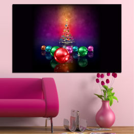 Tree, Light, Decoration, Star, Graphic, Winter, Color, Design, Christmas, Holiday, Ornament, Season, Decorative, Celebration, Pattern, Card, Bangle, Greeting