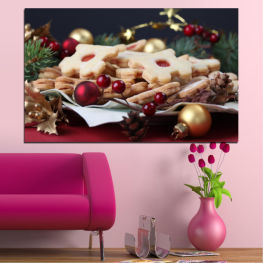 Decoration, Fresh, Plant, Food, Christmas, Delicious, Holiday, Fruit, Pastry, Diet, Vegetable, Gourmet, Dessert, Herb, Healthy, Plate, Berry, Sweet, Vascular plant, Edible fruit, Cherry, Ripe, Currant, Coral necklace