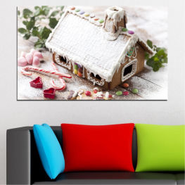 Decoration, House, Christmas, Holiday, Gift, Pastry, Construction, Home, Business, Savings, Estate, Loan, Cash, Investment, Currency, Money, Shelter, Birdhouse, Birthday, Protective covering, Paper, Finance