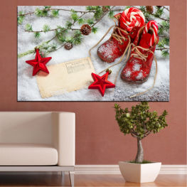 Decoration, Freshness, Fresh, Food, Christmas, Cooking, Holiday, Fruit, Vegetable, Table, Closeup, Healthy, Celebration, Pepper, Ribbon, Ingredient, Chili, Festive, Cayenne, Hot pepper