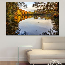 Пейзаж, Природа, Вода, Гора, Дърво, Езеро, Дървета, Отражение, Есен, Река, Растение, На открито, Парк, Падане, Дървесни растения, Сезон, Съдово растение, Бряг, Храст, Край езерото