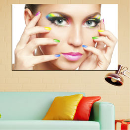 Woman, Sexy, Fashion, Portrait, Makeup, Nail, Eyes, People, Pretty, Face, Lips, Attractive, Sensuality, Hand, Model, Skin, Adult, Make, Fingernail, Care, Skincare, Cosmetics