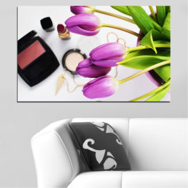 Flowers, Spring, Flower, Bouquet, Flora, Lilac, Bamboo, Decoration, Colorful, Fashion, Tulip, Plant, Purple, Color, Blossom, Makeup, Gift, Pink, Floral, Pebble, Petal, Tulips