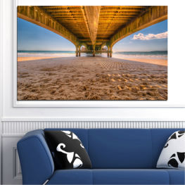 Landscape, Beach, Water, Coast, Summer, Ocean, Sand, Bridge, Tropical, Coastline, Travel, Holiday, Vacation, Device, Waves, Pier, Support
