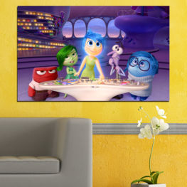 Smile, Children, Drawing, Animated, Inside-out, Colorful, Color, Disney, Cartoon, Happy, Humor, Child, Pinball machine, Container, Shop, Mercantile establishment, Plaything, Character, Toyshop, Piggy bank, Doll