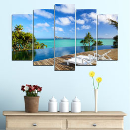 Море, Пейзаж, Плаж, Вода, Слънце, Крайбрежие, Дърво, Лято, Океан, Рай, Залив, Небе, Палма, Слънчево, Остров, Вълна, Тюркоаз, Пясък, Тропически, Брегова линия, Пътуване, Празник, Ваканция, Бряг, Курорт, Палуба