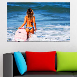 Sea, Beach, Water, Summer, Sexy, Ocean, Wave, Sand, Bikini, Tropical, Holiday, Leisure, Vacation, Swimsuit, Person, Body, Covering, Clothing, Adult, Garment, Consumer goods