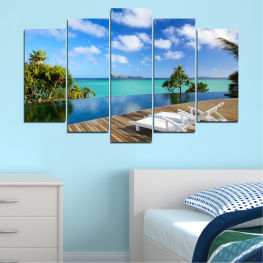 Море, Пейзаж, Плаж, Вода, Слънце, Крайбрежие, Дърво, Лято, Океан, Рай, Залив, Небе, Палма, Слънчево, Остров, Вълна, Тюркоаз, Пясък, Тропически, Брегова линия, Пътуване, Празник, Ваканция, Бряг, Курорт, Палуба