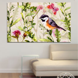 Flowers, Animal, Wildlife, Spring, Flower, Tree, Garden, Colorful, Plant, Feather, Outdoors, Wild, Bird, Woody plant, Brown, Branch, Vascular plant, Beak, Wing, Sitting, Shrub, Sparrow