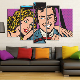 Woman, Art, Drawing, Retro, Graphic, Fashion, Dance, Design, Cartoon, People, Man, Style, Comic, Comic book, Charm, Person, Fun, Male, Clip art, Cereal, Creation, Amulet, Coquette, Breakfast food
