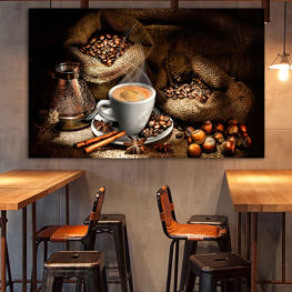 Coffee, Morning, Drink, Breakfast, Black, Beverage, Cappuccino, Gourmet, Cup, Hot, Caffeine, Espresso, Aroma, Aromatic, Brown, Sugar, Roasted, Beans, Bean, Punch, Mixed drink, Burlap