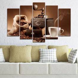 Coffee, Kitchen, Morning, Drink, Food, Breakfast, Beverage, Restaurant, Cappuccino, Cup, Hot, Table, Caffeine, Saucer, Espresso, Aroma, Taste, Aromatic, Brown, Mug, Beans, Bean, Teapot