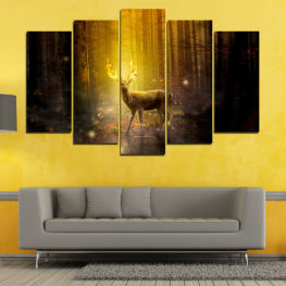 Animal, Wildlife, Forest, Trees, Animals, Grass, Park, Wild, Wilderness, Deer, Reindeer, Brown, Horns, Male, Mammal, Buck, Placental, Vertebrate, Chordate, Antlers, Hunting