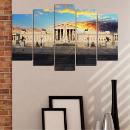 City, Sky, Landmark, House, Architecture, Capital, Austria, Travel, Ancient, Building, Cathedral, Parliament, Monument, Tourism, Historic, Palace, History, Famous, Residence, Monastery, Dwelling, Religious residence