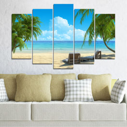 Sea, Landscape, Beach, Water, Coast, Tree, Summer, Relax, Ocean, Paradise, Palm, Island, Sand, Tropical, Travel, Vacation, Shore, Resort