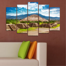 Landscape, Mountain, Summer, Landmark, Mountains, Africa, Egypt, Pyramids, Park, Clouds, Stone, Travel, Rock, Scenic, Peak, Tourism, Covering, Hill, Roof, Protective covering, Volcano, Knoll, Thatch