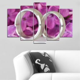 Flower, Lilac, Decoration, Colorful, Wedding, Color, Design, Symbol, Makeup, Health, Ring, Pink, Rouge, Brush, Metal, Make, Toiletry, Treatment, Face powder, Powder, Cosmetic, Container