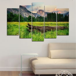 Landscape, Nature, Spring, Water, Forest, Tree, Lake, Mountain, Summer, Highland, Meadow, Mountains, Grass, Park, Field, Cloud, Travel, Rural, Scenery, Countryside