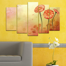 Flowers, Spring, Flower, Drawing, Decoration, Leaf, Graphic, Plant, Gerbera, Element, Design, Creative, Herb, Decorative, Pattern, Floral, Wallpaper, Grunge, Card, Frame, Dandelion
