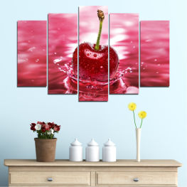 Water, Drops, Fresh, Cherries, Fruits, Food, Delicious, Fruit, Diet, Dessert, Strawberry, Healthy, Berry, Sweet, Vitamin, Apple, Edible fruit, Juicy, Close, Cherry, Ripe, Bing cherry, Sweet cherry, Radish
