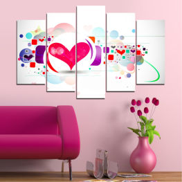 Abstraction, Collage, Decoration, Colorful, Heart, Love, Graphic, Element, Design, Holiday, Happy, Creative, Pink, Decorative, Celebration, Backdrop, Wallpaper, Card, Confetti, Paper, Greeting