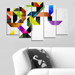 Abstraction, Colorful, Graphic, Element, Color, Design, Symbol, Lines, Shape, Flag, Business, Country, National, United, Sign, Mosaic, Paper, Patriotism, Patriotic, State