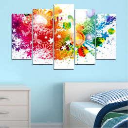 Цветя, Абстракция, Пеперуда, Украса, Цветен, Звезда, Графичен, Сняг, Елемент, Зима, Дизайн, Празник, Украшение, Сезон, Празненство, Цветен, Снежинка, Година, Карта, Конфети, Крива, Гривна