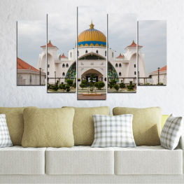 View, Landmark, Architecture, Mosque, Malaysia, Travel, Religion, Cross, Building, Church, Temple, Cathedral, History, Dome, Famous, Orthodox, Covering, Monastery, Roof, Protective covering