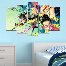 Children, Drawing, Decoration, Colorful, Moon, Retro, Graphic, Dance, Design, Cartoon, Pattern, Comic book, Party, Charm, Wallpaper, Clip art, Print media, Amulet