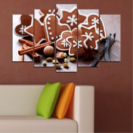 Coffee, Decoration, Food, Christmas, Breakfast, Holiday, Pastry, Gourmet, Dessert, Closeup, Cake, Sweet, Brown, Sugar, Chocolate, Confectionery, Close, Restraint, Spice, Snack, Ingredient, Fastener