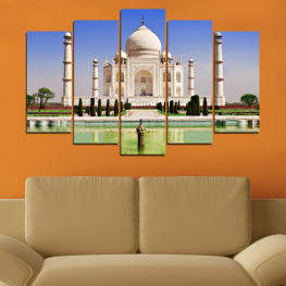 City, Reflection, Landmark, Architecture, Taj mahal, Symbol, Mosque, India, Travel, Religion, Аsia, Building, Vacation, Church, Structure, Monument, Culture, Tourism, Historic, History, Dome, Famous, Place of worship, Minaret
