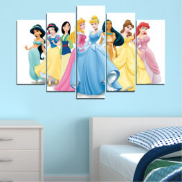 Children, Animated, Princess, Dance, Disney, Cartoon, Happy, People, Girls, Lifestyle, Women, Silhouette, Person, Male, Adult, Group, Team, Smiling