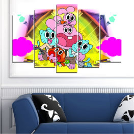 Artwork, Modern, Children, Drawing, Animated, Colorful, Graphic, Color, Design, Music, Cartoon, Gumball, Shape, Silhouette, Party, Rainbow, Wallpaper, Grunge, Bass, Slot, Slot machine