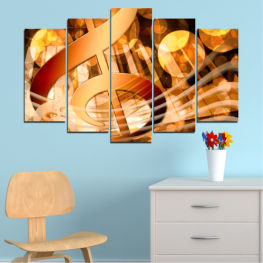 Abstraction, Light, Graphic, Design, Music, Piano, Yellow, Graphics, Shape, Golden, Effects, Organ, Imagination, Three dimensional, Fixture, Lighting fixture, Chandelier, Render, Science, Technology, Medical, Digital
