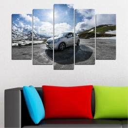 Пейзаж, Слънце, Планина, Планини, Кола, Автомобил, Сняг, Превозно средство, Пътуване, Път, Автоматичен, Транспорт, Път, Скорост, Транспорт, Колело, Моторно превозно средство, Магистрала, Шофиране, Купе