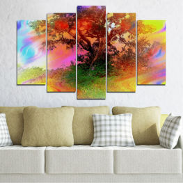Abstraction, Space, Tree, Light, Colorful, Night, Graphic, Color, Design, Fantasy, Colors, Bright, Futuristic, Glow, Pattern, Texture, Digital, Backdrop, Wallpaper, Fractal, Aquarium