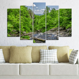 Landscape, Nature, Spring, Water, Forest, Tree, Mountain, Trees, Summer, River, Grass, Plant, Outdoors, Park, Rock, Environment, Woody plant, Scenic, Outdoor, Vascular plant