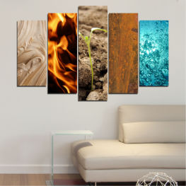 Spring, Water, Flower, Tree, Garden, Light, Fire, Autumn, Leaf, Plant, Element, Flame, Black, Orange, Yellow, Burn, Pumpkin, Heat, Fireplace, Sapling, Seedling
