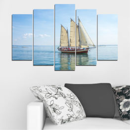 Sea, Water, Summer, Ocean, Ship, Vehicle, Boat, Travel, Vessel, Sailing vessel, Schooner, Sailboat, Nautical, Mast, Sailing, Sail, Yacht, Craft, Boats