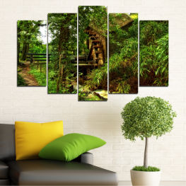 Landscape, Nature, Water, Forest, Tree, Garden, Trees, Natural, Freshness, Mill, River, Grass, Plant, Outdoors, Park, Stone, Travel, Peaceful, Environment, Woody plant, Scenic, Vascular plant