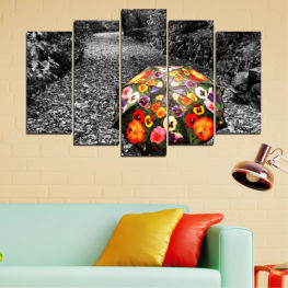 Flowers, Flower, Forest, Decoration, Colorful, Holiday, Happy, Gift, Umbrella, Decor, Pink, Season, Celebration, Present, Covering, Bank, Protective covering, Object, Birthday, Shelter, Canopy