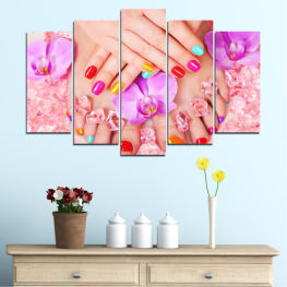 Flowers, Orchid, Flower, Fashion, Relaxation, Nail, Health, Pink, Floral, Hand, Body, Skin, Fingernail, Care, Treatment, Cosmetics, Finger, Manicure, Salon, Hands, Pedicure